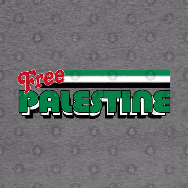 Free Palestine / Retro Style Design by DankFutura